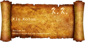 Kis Kolos névjegykártya